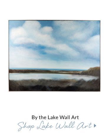 By The Lake Hand Painted Art - Reminice about your childhood family trips by the water, and bask in the calming nature of the brushstrokes that create this dreamy scene. Displayed in shadow box frame.