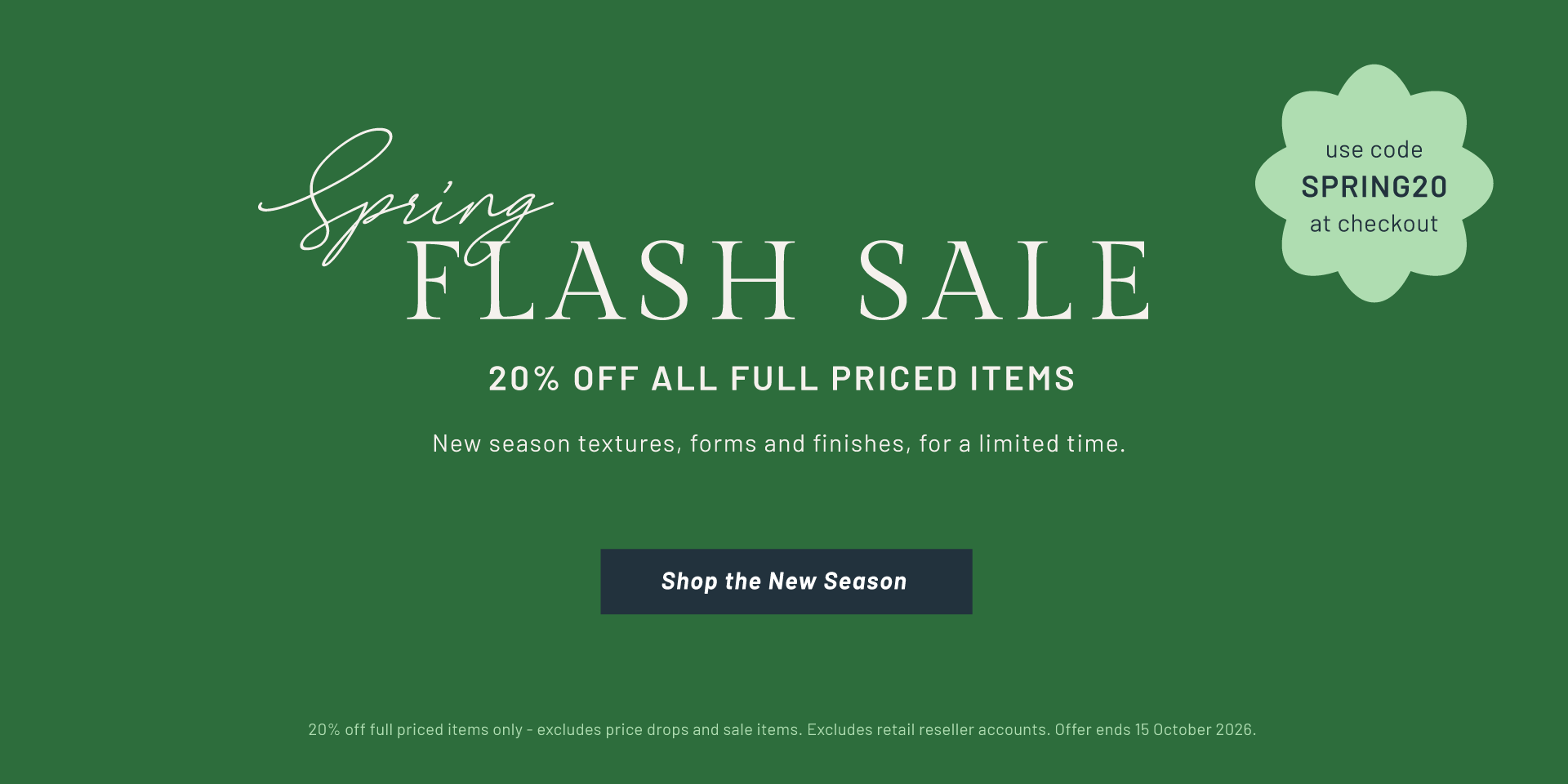 20% off Flash Sale 