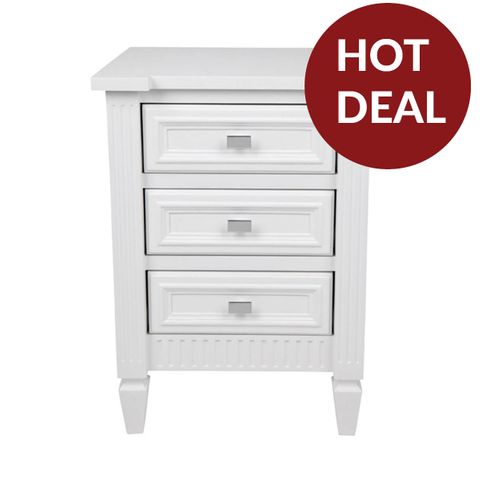 Merci Bedside Table - Small White