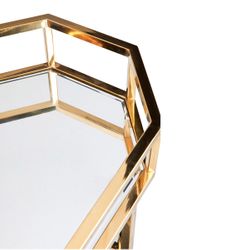 Brooklyn Mirrored Bar Cart - Gold