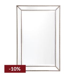 Zeta Wall Mirror - Medium Antique Silver