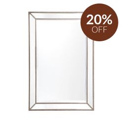 Zeta Wall Mirror - Medium Antique Silver