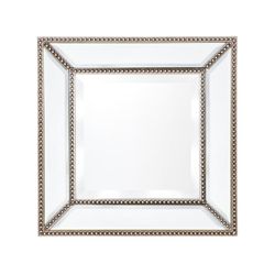 Zeta Wall Mirror - Small Antique Silver