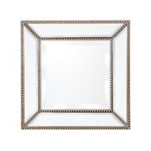 Zeta Wall Mirror - Small Antique Silver