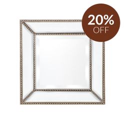 Zeta Wall Mirror - Small Antique Silver