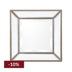 Zeta Wall Mirror - Small Antique Silver