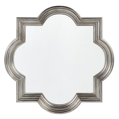 Marrakech Wall Mirror - Large Antique Silver