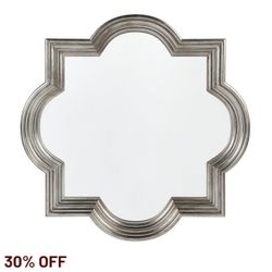 Marrakech Wall Mirror - Large Antique Silver