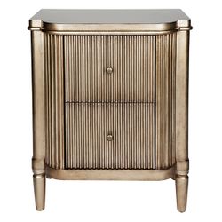 Arielle Bedside Table - Antique Gold