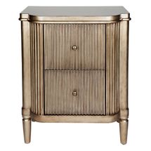 Arielle Bedside Table - Antique Gold