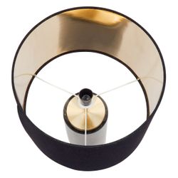 Paola Marble Table Lamp - Black w Black Shade