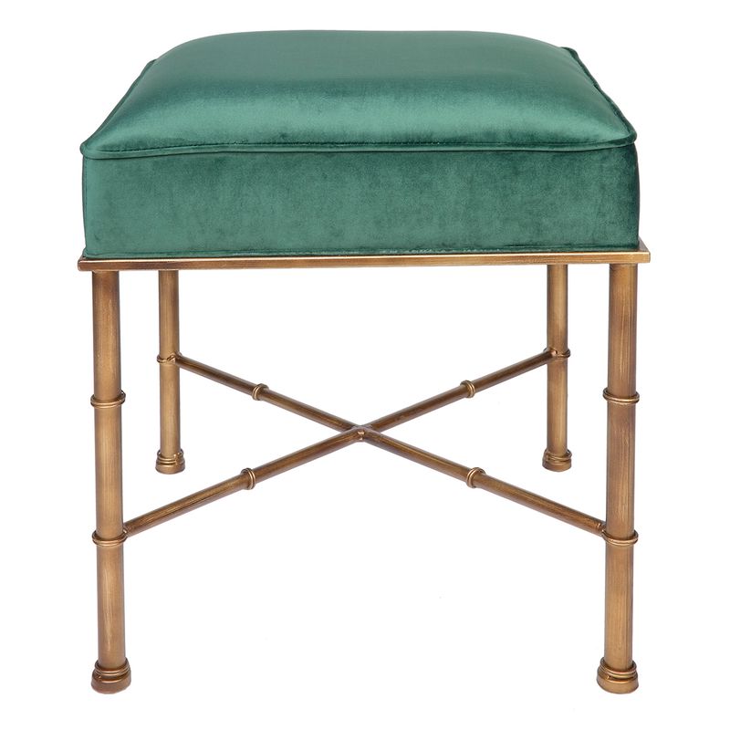 Clara Stool - Emerald Green Velvet