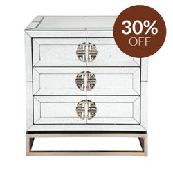 Rochester Mirrored Bedside Table