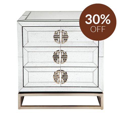 Rochester Mirrored Bedside Table