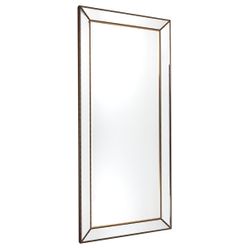 Zeta Floor Mirror - Antique Gold