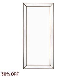 Zeta Floor Mirror - Antique Gold