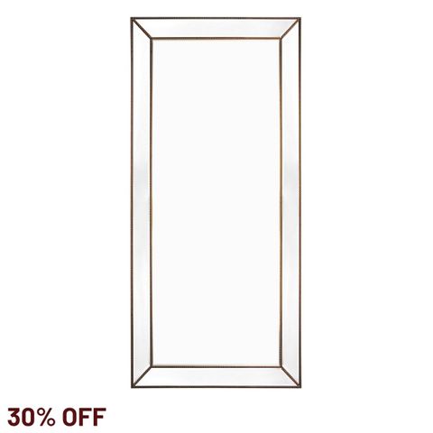 Zeta Floor Mirror - Antique Gold