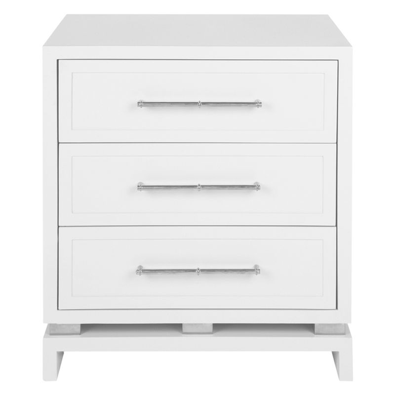 Pearl Bedside Table - Large White