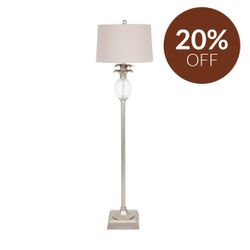 Langley Floor Lamp - Antique Silver