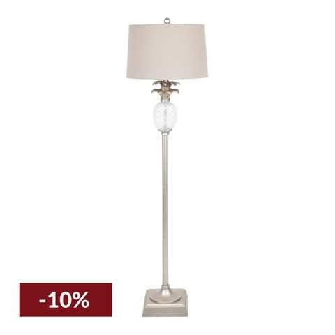 Langley Floor Lamp - Antique Silver