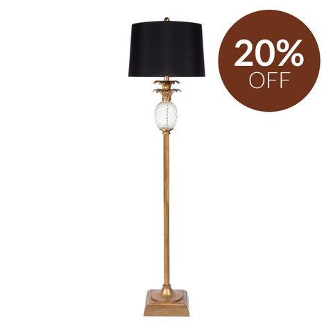 Langley Floor Lamp - Antique Gold