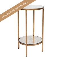 Cocktail Mirrored Side Table - Petite Antique Gold - OUTLET VIC