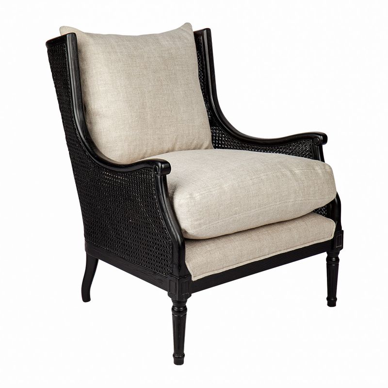 Black wicker accent chair new arrivals