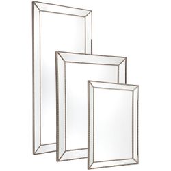 Zeta Floor Mirror - Antique Silver