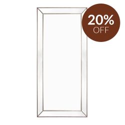 Zeta Floor Mirror - Antique Silver