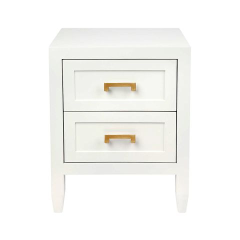 Soloman Bedside Table - Small White