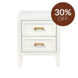 Soloman Bedside Table - Small White