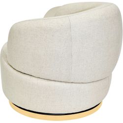 Tubby Swivel Arm Chair - Natural Linen