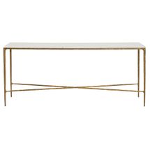 Heston Marble Console Table - Large Brass