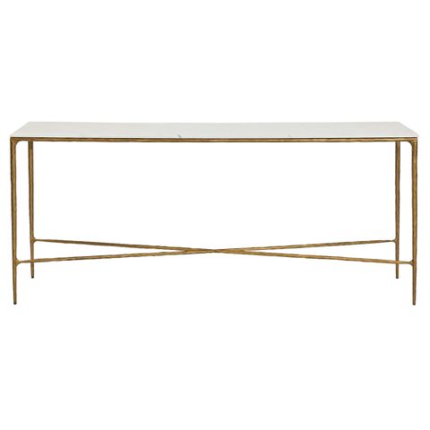 Heston Marble Console Table - Large Brass