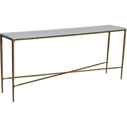 Heston Marble Console Table - Large Brass