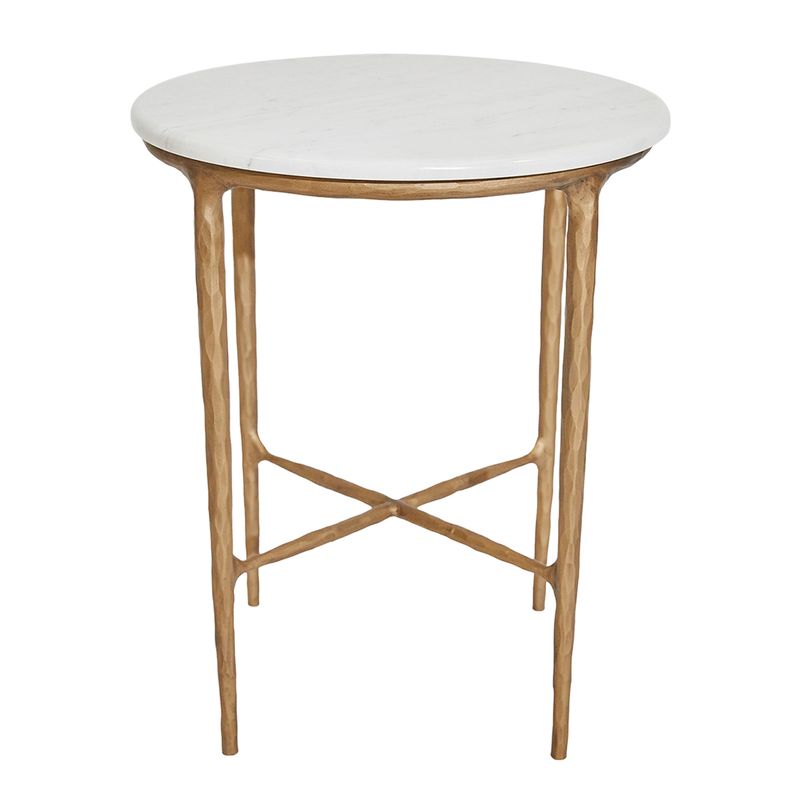 Heston Marble Side Table Brass