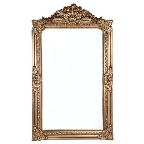 Elizabeth Floor Mirror - Antique Gold