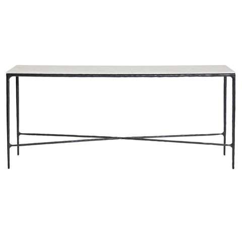 Heston Marble Console Table - Large Black