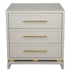 Pearl Bedside Table - Large Grey