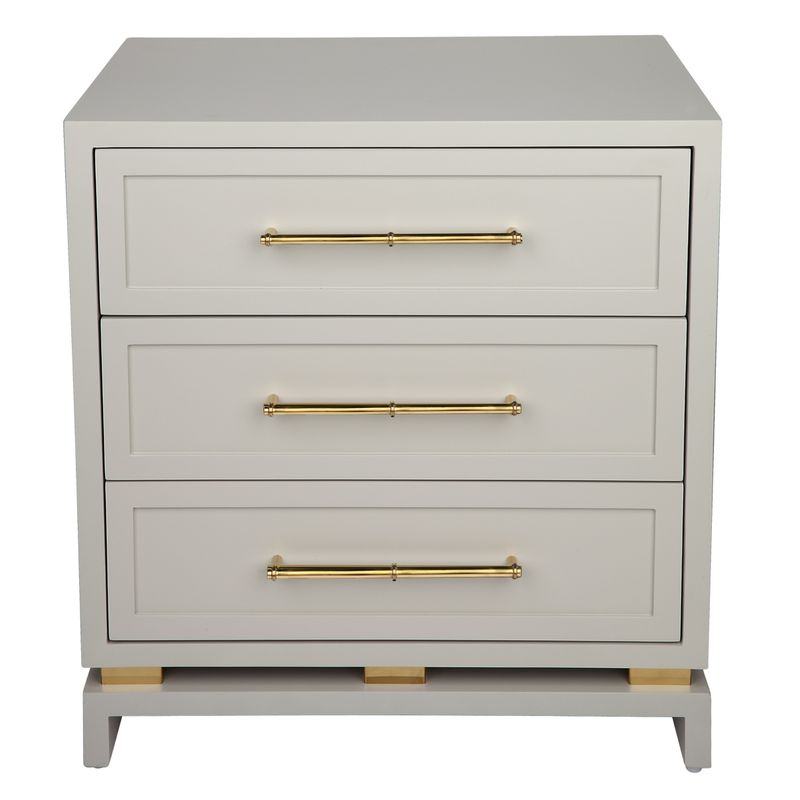 Pearl Bedside Table - Large Grey