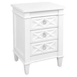 Plantation Bedside Table - Small White