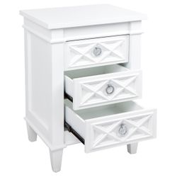 Plantation Bedside Table -  Small White