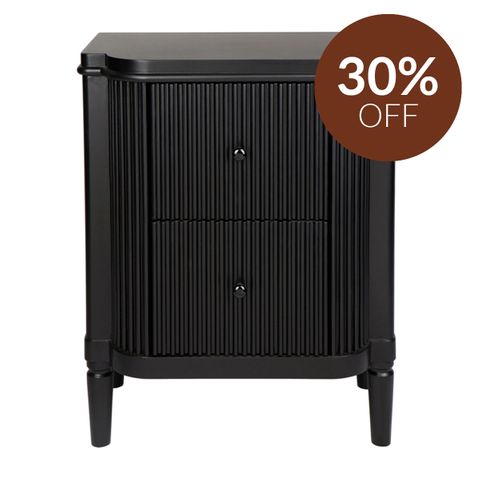 Arielle Bedside Table - Black