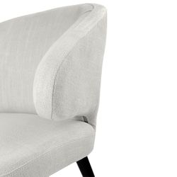 Harlow Black Dining Chair - Natural Linen