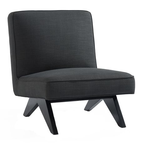 Martyn Slipper Chair - Charcoal Linen
