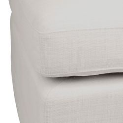 Birkshire Slip Cover Ottoman - Off White Linen