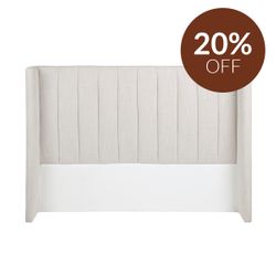 Central Park Queen Bedhead - Natural Linen