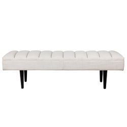 Central Park Bench Ottoman - Natural Linen