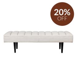 Central Park Bench Ottoman - Natural Linen