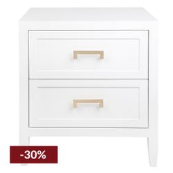 Soloman Bedside Table - Large White